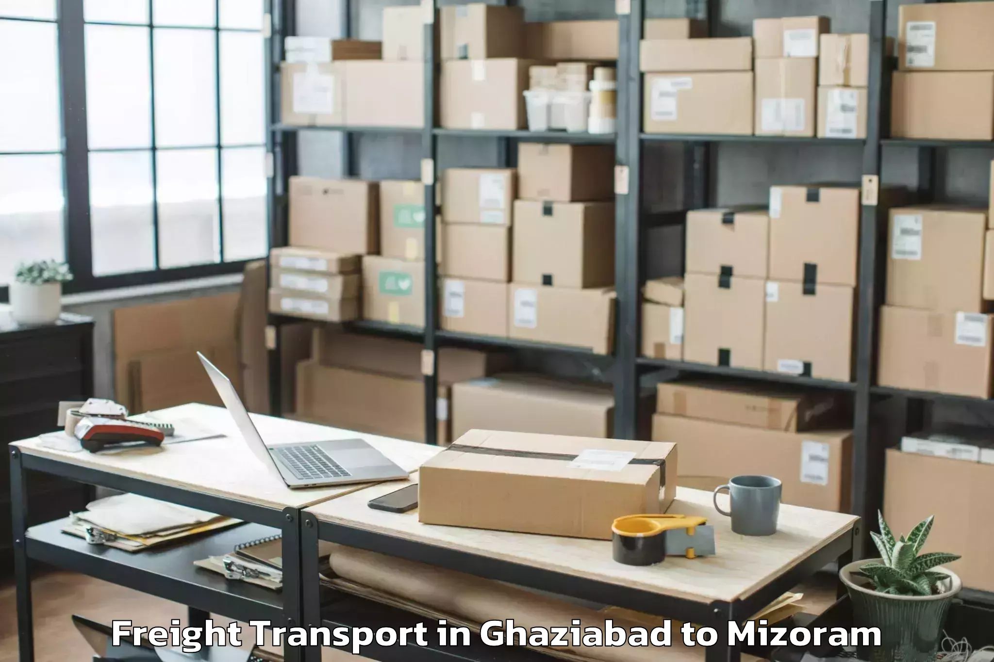 Get Ghaziabad to Sairang Freight Transport